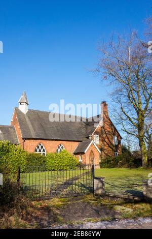 St Luke's parish Church Oakhanger, Cheshire, England.  is an Anglican mission church in the parish of Christ Church, Alsager,  the diocese of Chester. Stock Photo