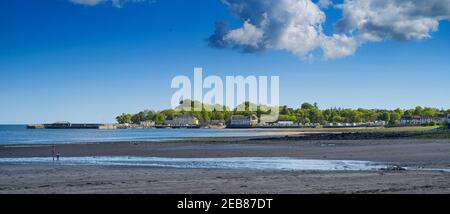 The Dumfries and Galloway Coastal village of Garlieston and harbour view. Stock Photo