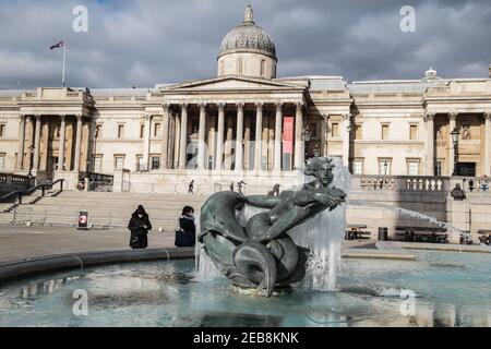 London UK 12 February 2021 A cold day with bitter cold wind an clear skys over London.Paul Quezada-Neiman/Alamy Live News Stock Photo