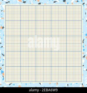 Millimeter graph paper grid. Abstract squared background. Geometric pattern for school, technical engineering line scale measurement. Lined blank for Stock Vector