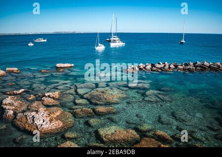 fantastic view on gallipoli sea in puglia Stock Photo