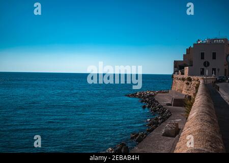 fantastic view on gallipoli sea in puglia Stock Photo