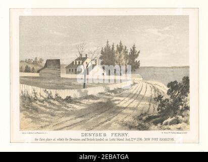 Denyse's Ferry, the first place at which the Hessians and British landed on Long Island Aug. 22nd 1776 Stock Photo