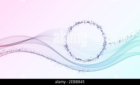 Abstract vector background with smooth color wave. Colorful wavy lines Stock Vector