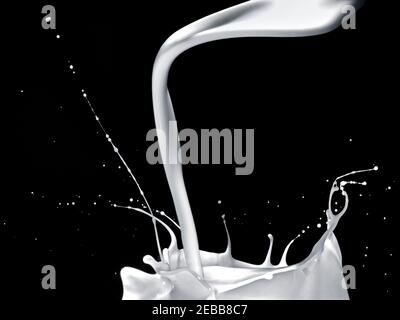 White milk liquid splashing Stock Photo