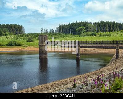 The dam on Stocks Reservoir, in The Forest of Bowland Stock Photo