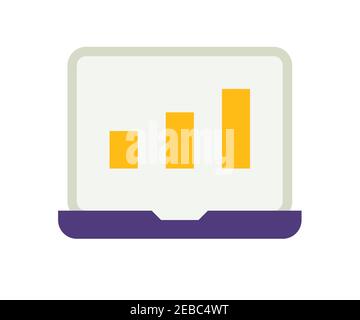 laptop graphic design single isolated icon with outline style vector ...