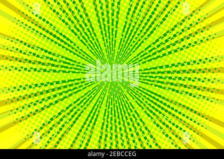 Striped colorful rays background. Pop art creative concept colorful comics book magazine cover. Cartoon halftone retro pattern. Abstract template Stock Vector