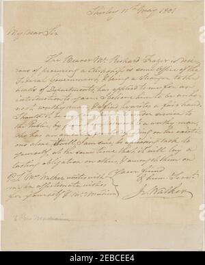 Letter from John Walker Stock Photo