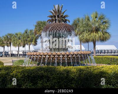 Pineapple fountain, Charleston, South Carolina
