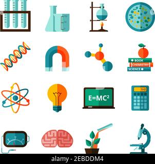 books and tube test laboratory icons Stock Vector Image & Art - Alamy