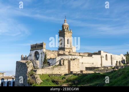 a view of the Church of Santa Maria in Medina-Sidonia in Andalusia Stock Photo