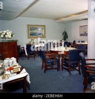 White House Rooms: White House Mess Hall. West Wing Navy Mess, White House, Washington, D.C. Stock Photo