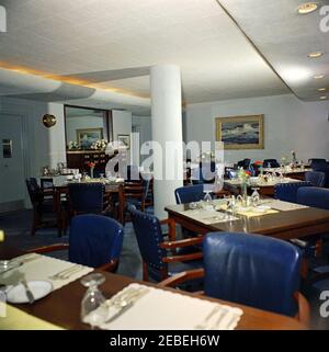 White House Rooms: White House Mess Hall. West Wing Navy Mess, White House, Washington, D.C. Stock Photo