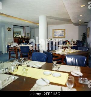 White House Rooms: White House Mess Hall. West Wing Navy Mess, White House, Washington, D.C. Stock Photo