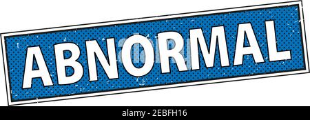 blue stamp with text Abnormal,vector illustration on white Stock Vector