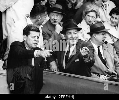 Opening Day of the 1961 Baseball Season, 1:10PM. President John F