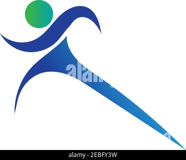 fitness logo symbol illustration design template - vector Stock Vector