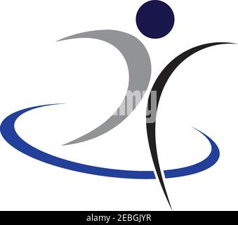 fitness logo symbol illustration design template - vector Stock Vector