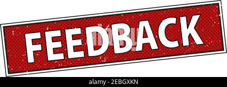feedback paper peeler sign. feedback sticker vintage label Stock Vector