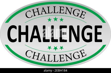 challenge blue button sign. challenge rounded blue sticker. white peeler Stock Vector