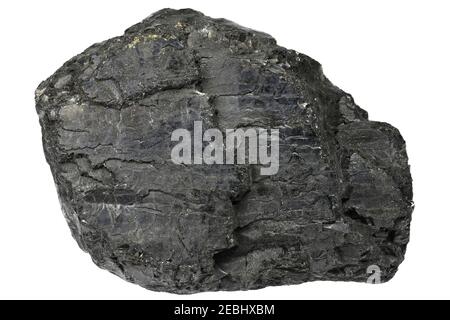 anthrazite coal from Ibbenburen, Germany isolated on white background Stock Photo