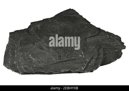clay slate from Lehesten, Germany isolated on white background Stock Photo