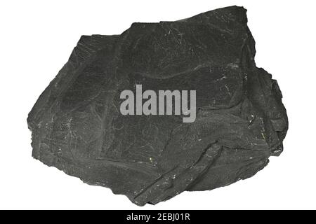clay slate from Lehesten, Germany isolated on white background Stock Photo