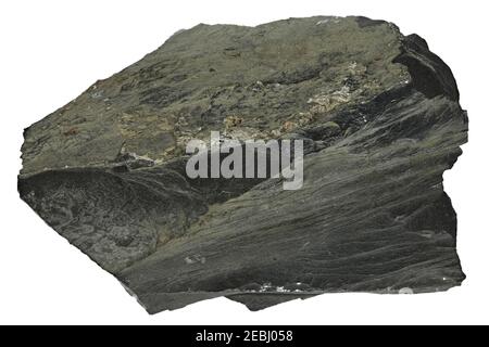clay slate from Lehesten, Germany isolated on white background Stock Photo