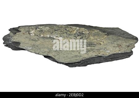 clay slate from Lehesten, Germany isolated on white background Stock Photo