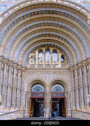 London, United Kingdom - February 14, 2007: Entrance to Natural History Museum at South Kensington in London, UK.