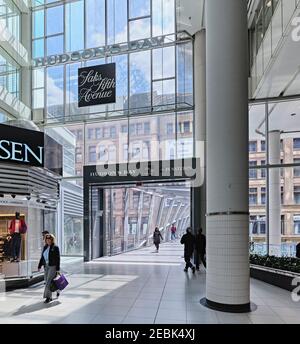 Interior of Cadillac Fairview Eaton Centre shopping mall, Toronto ...