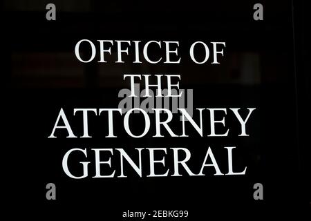 Office of Attorney General sign Stock Photo