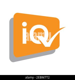 Letter iQ simple symbol vector template on the white background. Business iQ letter symbol design. Vector illustration EPS.8 EPS.10 Stock Vector