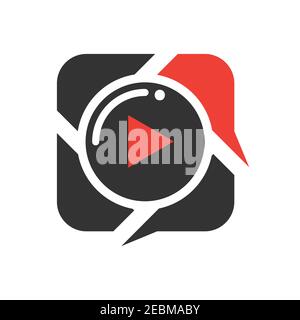 Media play symbol design template. Modern play button design symbol. Vector illustration EPS.8 EPS.10 Stock Vector