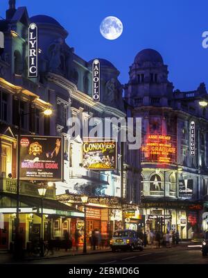 2001 HISTORICAL LYRIC APOLLO GIELGUD QUEENS THEATERS SHAFTSBURY AVENUE WEST END LONDON ENGLAND UK Stock Photo