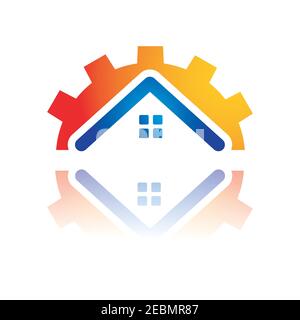 Creative modern design home for your best business symbol. Real estate symbol icon. Vector illustration EPS.8 EPS.10 Stock Vector