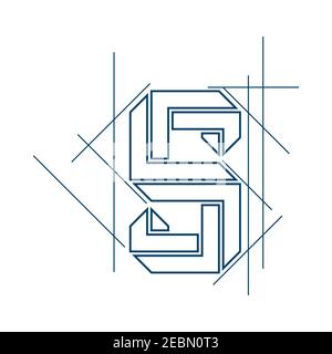 Collection design letter S on the white background. Vector illustration EPS.8 EPS.10 Stock Vector
