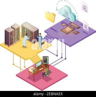 folder file storage work isometric icon vector illustration Stock ...