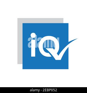 Letter iQ simple symbol vector template on the white background. Business iQ letter symbol design. Vector illustration EPS.8 EPS.10 Stock Vector
