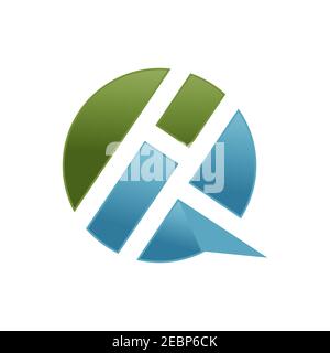 H letter shaped buble chat on the white background. Vector illustration EPS.8 EPS.10 Stock Vector