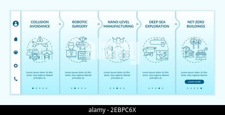 Cyber-physical systems usage benefits onboarding vector template Stock Vector