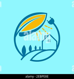 Eco home icon symbol from mother earth day collection. Eco home icon trendy and modern eco home symbol. Vector illustration EPS.8 EPS.10 Stock Vector