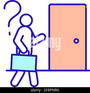 Temporary work RGB color icon Stock Vector