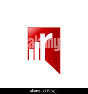 Initial letter R on the negative space for your best business symbol. Vector illustration EPS.8 EPS.10 Stock Vector