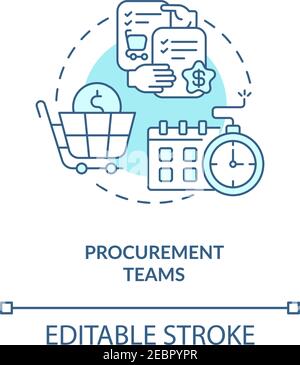 Procurement teams concept icon Stock Vector