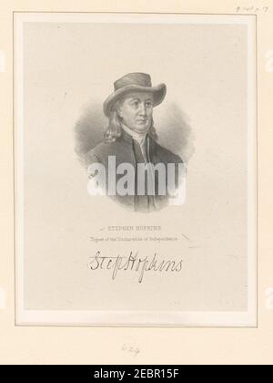 Stephen Hopkins, signer of the Declaration of Independence Stock Photo
