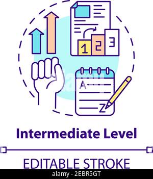 Intermediate level concept icon Stock Vector