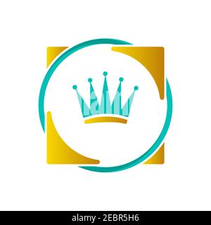 Crown icon trendy and modern crown symbol. Creative design crown on the white background. Vector illustration EPS.8 EPS.10 Stock Vector