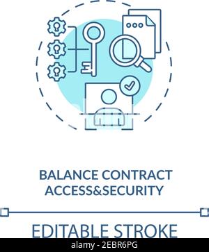 Balance contract access and security concept icon Stock Vector